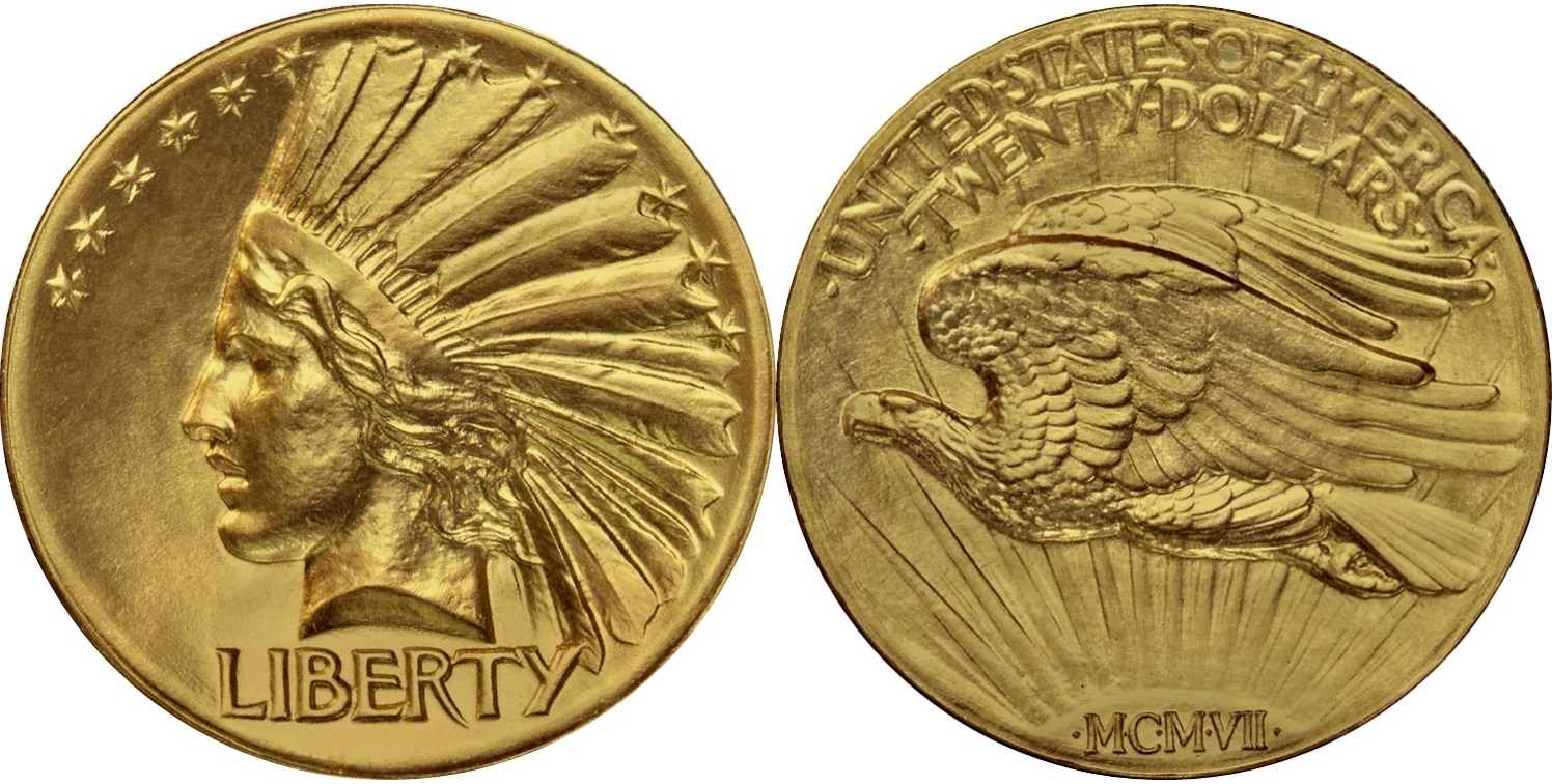 The-Unique-1907-$20-Indian-Head-Double-Eagle-Pattern-J-1776